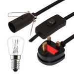 Himalayan Salt Lamp Replacement Salt Lamp (Cable)  Cord +Safe Plug and  Bulb