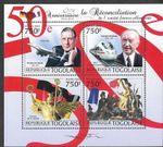 CONCORDE AVIATION AIRCRAFT MIN SHEET MNH TOGO 2012