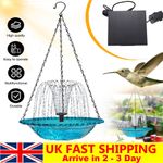 2 in 1 Hanging Bird Bath Fountain Cascading Solar Water Fountain for Bird Bath