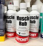 RITCHEY MUSCLE RUB 500ML- NATURAL HEALING, PEPPERMINT, EUCALYPTUS, CALENDULA