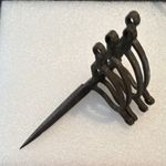 Antique iron servant bell mechanism / multi-arm, reclaimed garage find