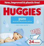 Huggies Pure Disposable Baby Wipes 24 Packs 1152 Wipes 99% Pure Water