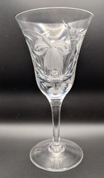 Royal Brierley Fuchsia Cut Wine Crystal Glass 6 5/8"