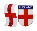 2 x England Magnetic Car Flags – St George’s Cross Magnets for Cars, Vans