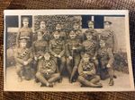 WWI RPPC Mixed Army Regiments Soldier Group Photo Postcard