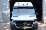 Sun Visor Front Solid Black Acrylic For Mercedes Sprinter 2018 -2024