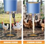Timed Chicken Feeder and Duck Feeder Automatic Gravity Food Dispenser Set