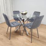 Dining Table And 4 Chairs Round Table With 4 Chairs Dining Room Furniture Set
