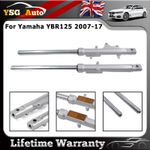 Silver Front Fork Legs Left & Right Complete For Yamaha YBR 125 2007-2017 New