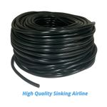 AQUA WEIGHTED AIR LINE SINKING AIR LINE 4mm KOI POND  5,10,20,30,50,100 MTRS