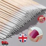 Wooden Nail Art Sticks Cotton Swabs for Manicure & Nail Polish Remover