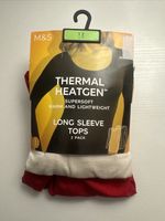 M&S Pack Of 2 Thermal Heatgen Long Sleeve Tops Size 12 New With tags