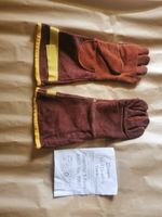 Brown Brontoguard Leather Heat Resistant Work furnace log burner Gloves, 16inch