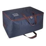 DOKEHOM 105L Large Storage Bag with Zip, Underbed Clothes Organizer, Blue | Ultr