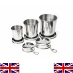 Stainless Steel Folding Cup Collapsible Telescopic Travel Camping Drinkware