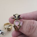 Vintage Gothic Leopard / Panther Animal Wrap Ring with Red Eyes