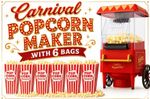 Carnival Popcorn Maker | Fresh, Healthy Popcorn in Minutes | Perfect for Movie N