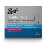 Boots Cystitis Relief 4g Granules for Oral Solutions Cranberry Flavour 6 Sachet