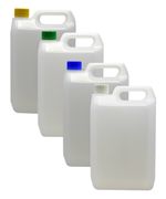 Jerry Containers 5L HDPE With Optional Coloured Lids 4 Pack