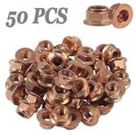 50Pcs M8 Copper Flashed Exhaust Manifold Nut 8mm Nuts High Temperature Nuts Set