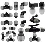 Compression Fittings MDPE Pipe 20mm–63mm Elbow Tee Coupler Joiner Valve Stop BSP