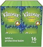 Kleenex Balsam Extra Large Tissues 16 Compact Boxes - 640 Tissues per Box