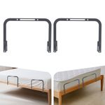 2 Pcs Mattress Retainer Bar Bracket Holder Metal Mattress Slide Stopper Black