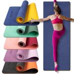 Premium Pilates Mat Eco Friendly TPE Non Slip Extra Thick Yoga Fitness Exercise