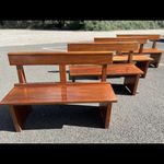 MID CENTURY MODERNIST SOLID TEAK MCM BENCH/ PEW