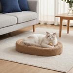 Oval Cat Scratcher Bed Sisal Cat Scratching Pad Lounge Bed with Interactive Ball