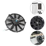 12" Universal 12V Straight Radiator Intercooler Electric Push Pull Cooling Fan