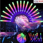 30Pcs Foam Glow Sticks LED Flashing 3 Modes Party Wedding Concert Extra Long UK