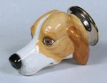 English, hound, Stirrup cup Staffordshire English, fine bone china