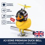 Rubber Duck Bike Accessory Helmet Propeller Bicycle Handlebar Decoration Gift UK