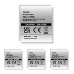 3x EAPC 250w 15.5mph Hub Motor Legal Motor Silver Ebike Sticker Decal Bike