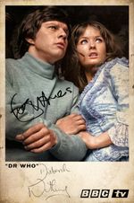 DEBORAH WATLING FRAZER HINES DR WHO VICTORIA JAMIE SIGNED 6x4 PRE PRINTED PHOTO
