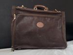 Vintage Bric's Italy Rodeo Star brown suede and leather garment suit carrier bag