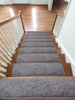 Stair Treads Carpet Mat Non Slip Skid Cleaning Machine Washable, Shaggy 22x67cm