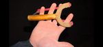 Bone Handle Handheld Hunting Catapult Slingshot with leather Wrapped Fork