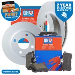 Genuine Brake Discs & Pads Set + Copper Grease Fits Ford Focus Front 278mm