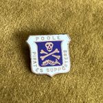 Vintage 1950 Enamel Pin Badge Poole Pirates Speedway Supporter