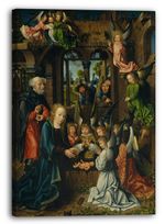Canvas/Frames Workshop of the Master of Frankfurt - The Adoration of the Christ