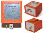 PureTek® Motorbike 2 Pin Speed Adjustable LED Indicator Flasher Relay 2P6A
