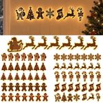 7 LED Reindeer Wall Decorations - Festive Christmas Lighting, 7Pcs 3D Light-Up