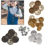 14/19/25mm Hammer On Jeans Buttons Studs Replacement for Denim Jacket Trouser