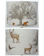 WOODLAND LAMPSHADE Fox Owl Deer Animal Lampshade Ceiling Table Light Shade Round