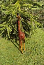 African Hand Carved Wooden Giraffe (4ft)