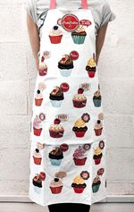 Kitchen Apron - Vintage Retro Cupcakes Design