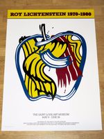 Roy Lichtenstein Exhibition Poster "Apple" 1981 Pop Art Original Poster Mint