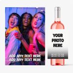 personalised wine bottle label birthday gift custom photo sticker 21st 30th 40th
